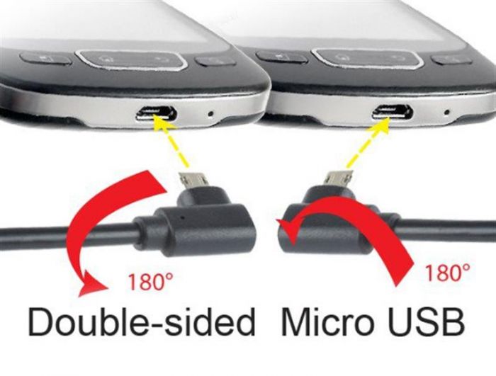 Кабель Cablexpert (CCB-USB2-AMmDM90-6) USB2.0(М) - microUSB(M), чорний, 1.8м