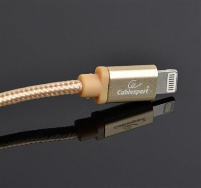 Кабель Cablexpert (CCB-mUSB2B-AMLM-6-G) USB 2.0 - Lightning, 1.8м, золотистий