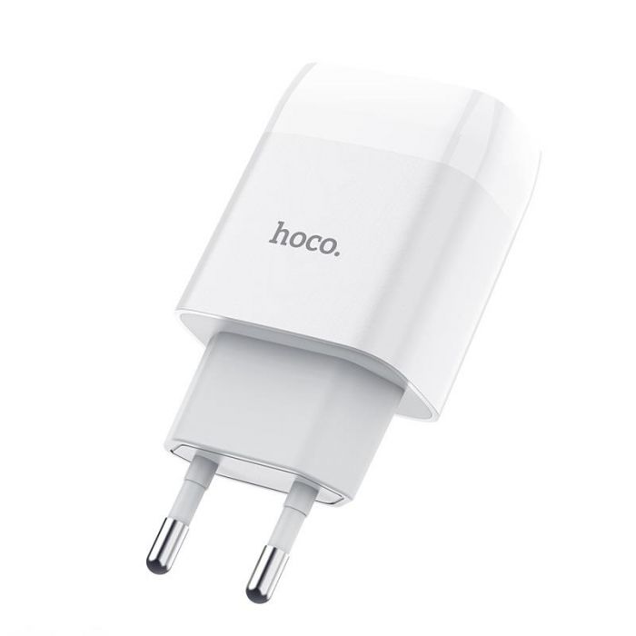 Зарядний пристрій Hoco C72A Glorious (1USB, 2.1А) White (6931474713001) + кабель MicroUSB