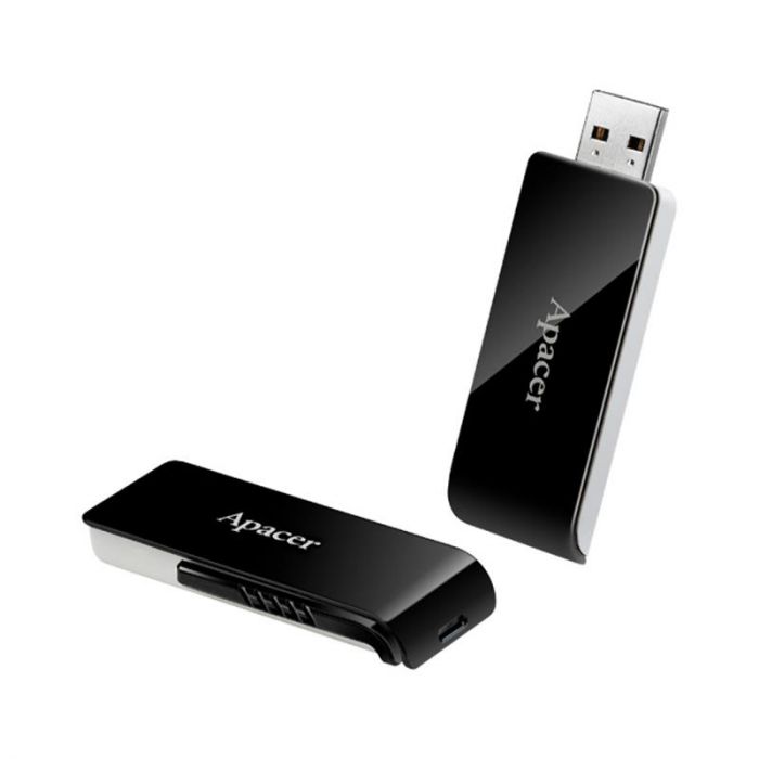 Флеш-накопичувач USB3.0 64GB Apacer AH350 Black (AP64GAH350B-1)