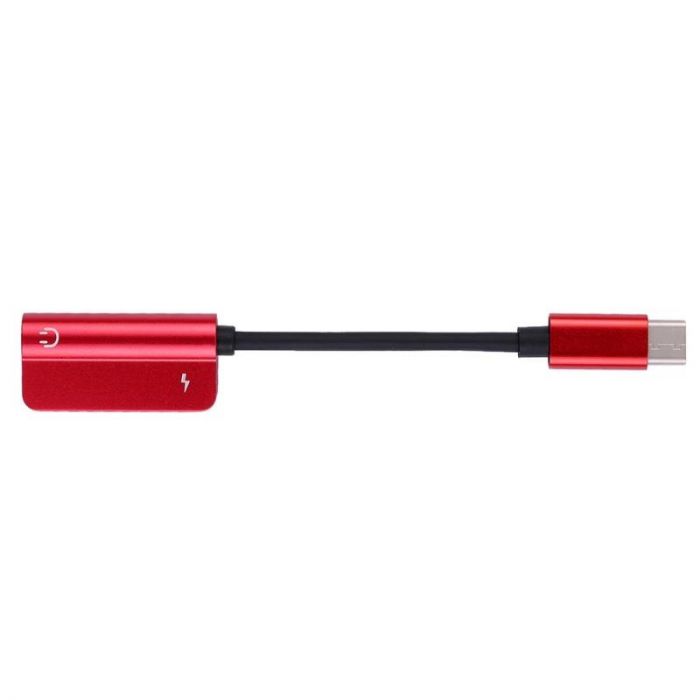 Адаптер Extradigital (KBA1761) USB Type C (M)-3.5 мм/USB Type C (F), Red
