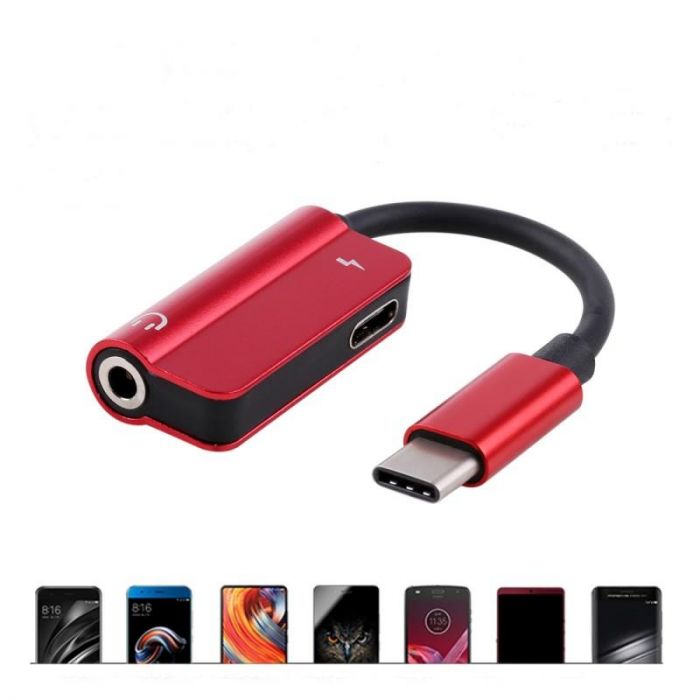 Адаптер Extradigital (KBA1761) USB Type C (M)-3.5 мм/USB Type C (F), Red