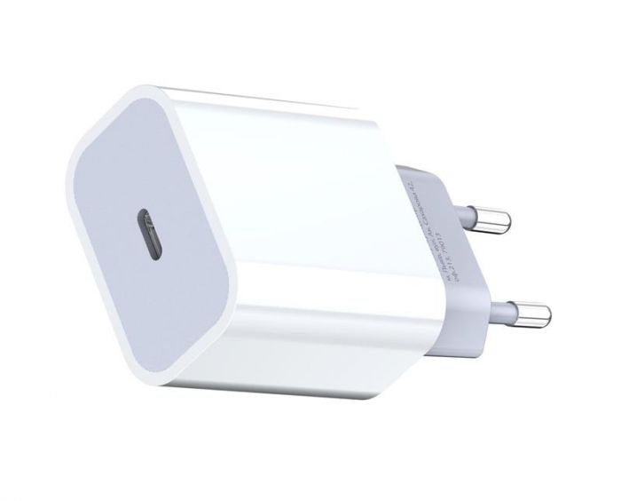 Мережевий зарядний пристрій Grand-X (1xUSB-C 20W) QC4.0, PD 3.0, FCP, AFC White (CH-770)