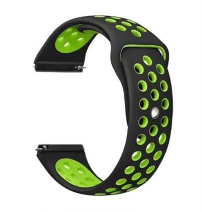 Ремінець BeCover Nike Style для Samsung Galaxy Watch/Active/Active 2/Watch 3/Gear S2 Classic/Gear Sport Black-Green (705694)
