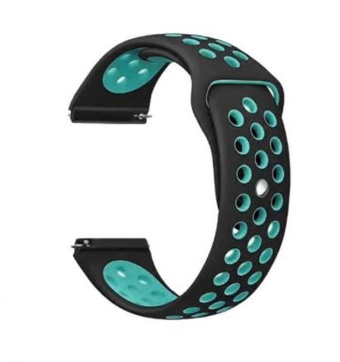 Ремінець BeCover Nike Style для Xiaomi Amazfit Bip/Bip Lite/Bip S Lite/GTR 42mm/GTS/TicWatch S2/TicWatch E Black-Blue (705701)