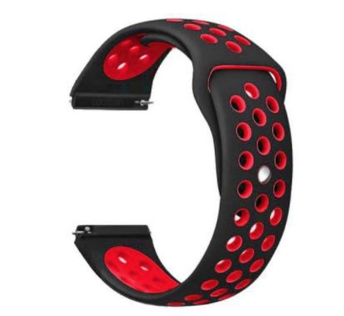 Ремінець BeCover Nike Style для Xiaomi Amazfit Bip/Bip Lite/Bip S Lite/GTR 42mm/GTS/TicWatch S2/TicWatch E Black-Red (705704)