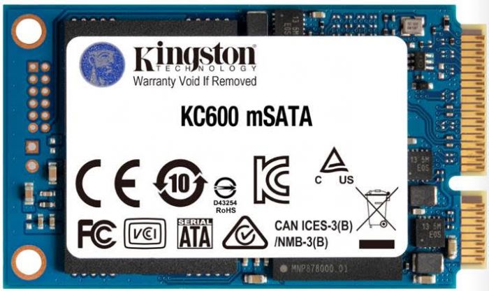 Накопичувач SSD  512GB Kingston KC600 mSATA SATAIII 3D TLC (SKC600MS/512G)