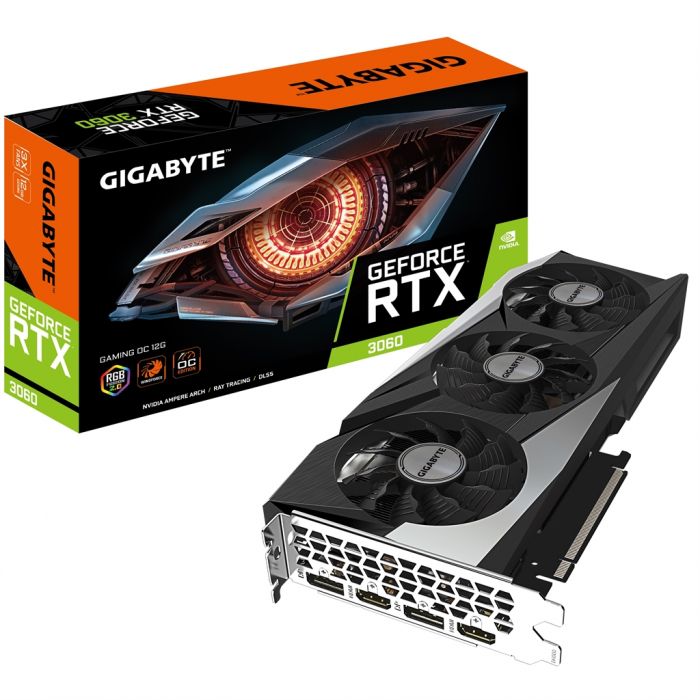 Відеокарта GF RTX 3060 12GB GDDR6 Gaming OC Gigabyte (GV-N3060GAMING OC-12GD)