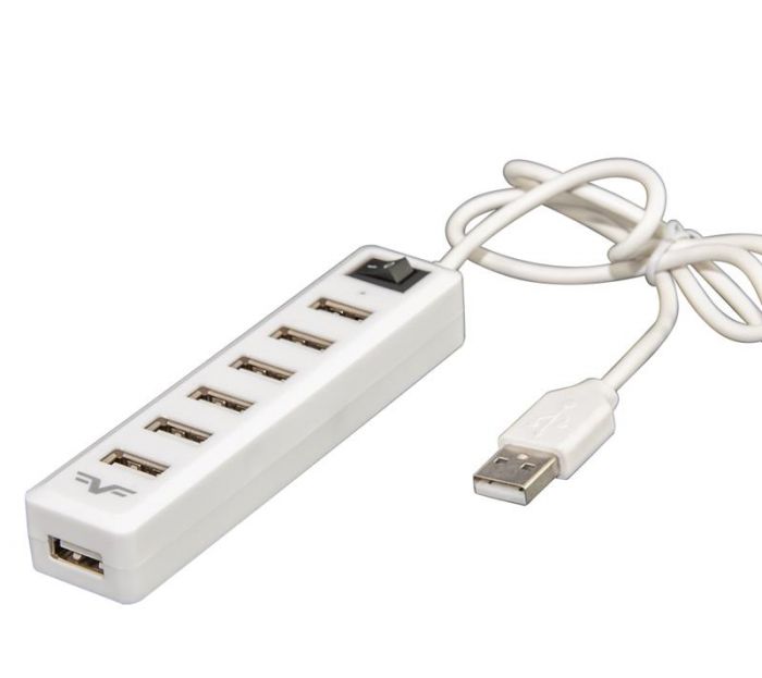 Концентратор USB 2.0 Frime 7хUSB2.0 White (FH-20041)