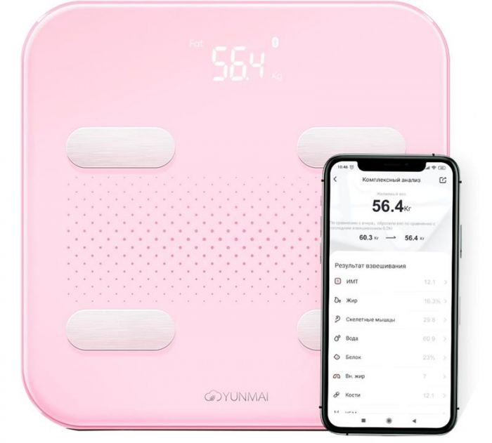 Ваги підлогові Yunmai S Smart Scale Pink (M1805CH-PNK)