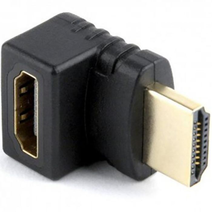 Адаптер Cablexpert HDMI - HDMI, M/F, Г-подібний, чорний (A-HDMI270-FML) пакет