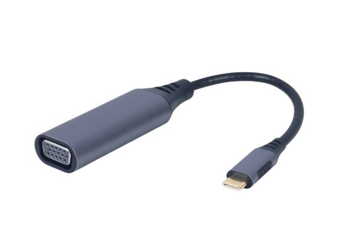 Адаптер Cablexpert VGA - USB Type-C (F/M), 0.15 м, Black (A-USB3C-VGA-01)