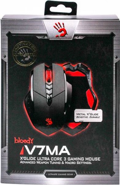 Мишка A4Tech V7MA Bloody Black USB Holeless
