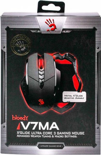Мишка A4Tech V7MA Bloody Black USB Holeless