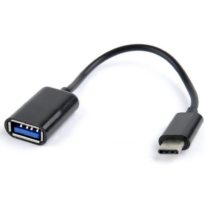 Кабель Cablexpert USB - USB Type-C V 2.0 (F/M), 0.2 м, чорний (AB-OTG-CMAF2-01)