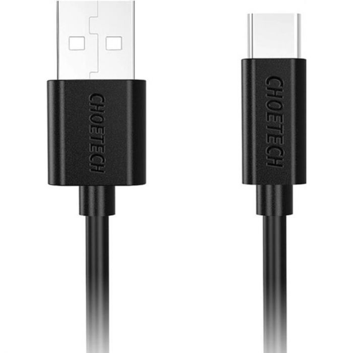 Кабель Choetech USB - USB Type-C (M/M), 2 м, Black (AC0003)