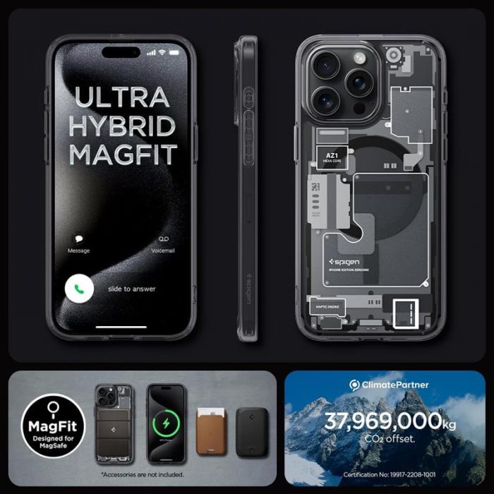 Чохол-накладка Spigen Ultra Hybrid Zero One with MagFit для Apple iPhone 15 Pro Max Black (ACS06582)