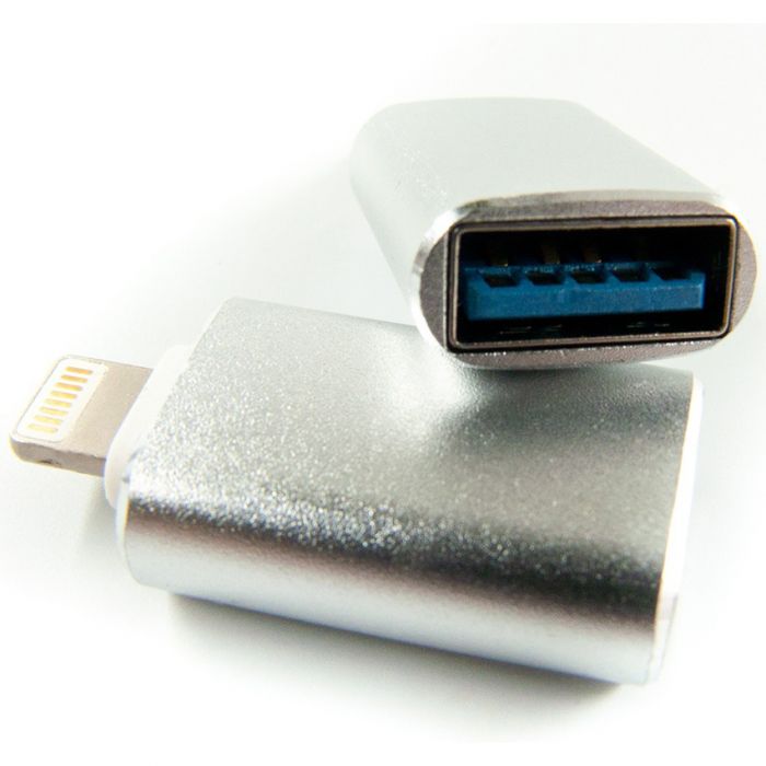 Адаптер Dengos OTG USB-Lightning Silver (ADP-016)