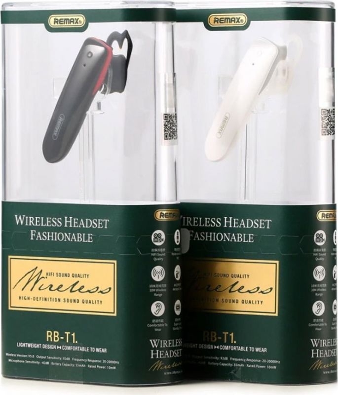 Bluetooth-гарнітура Remax RB-T1 White (6954851295457)