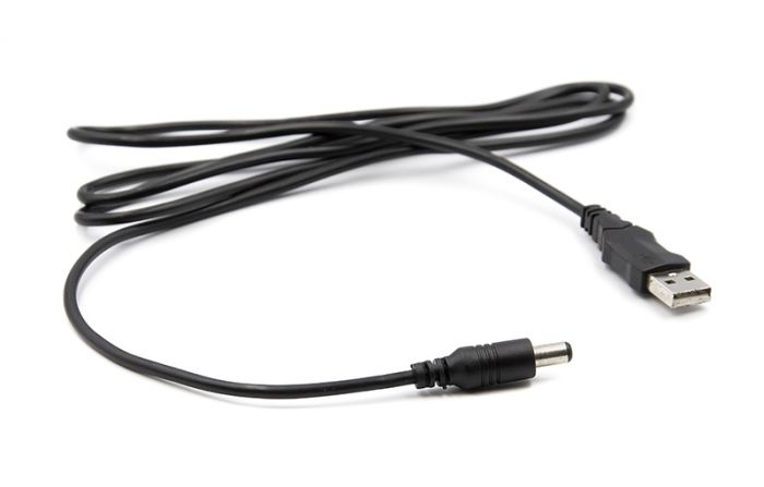 Кабель PowerPlant (CA911356) USB 2.0 AM - DC 5.5x2.1, 1 м, чорний