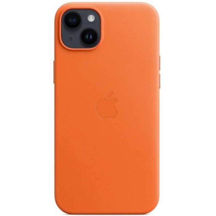 Чохол-накладка Apple Leather Case with MagSafe для Apple iPhone 14 Plus Orange (MPPF3)