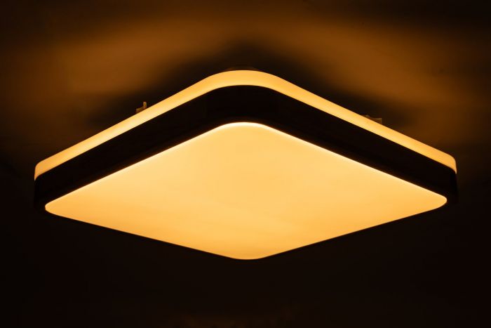 GLOW матовий 60W  391*391*65мм 3000К-6500К з ДК горіх