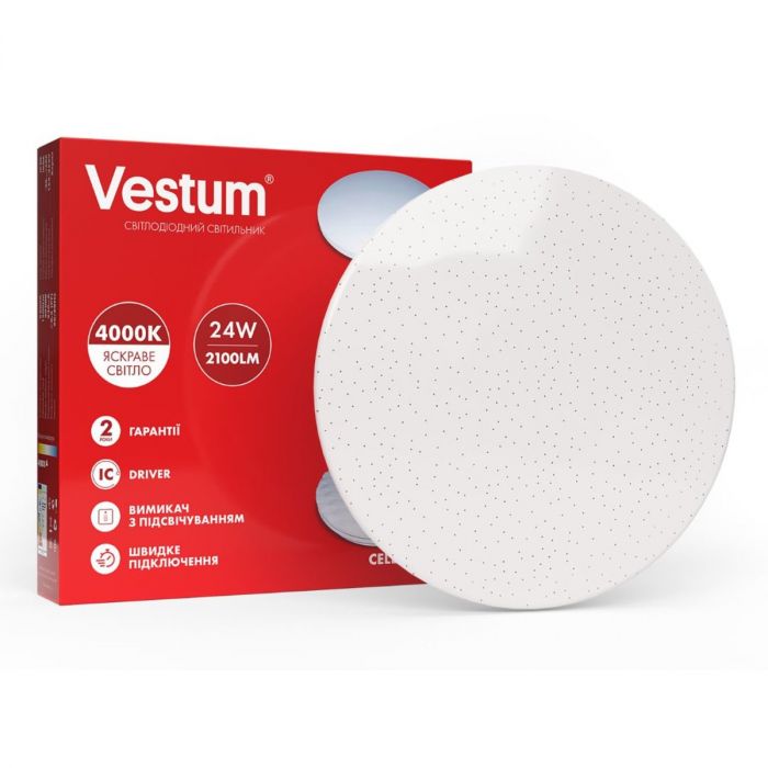 Світильник LED Vestum STARLIGHT 24W 385*60мм 4000K, 2100Lm без д/у