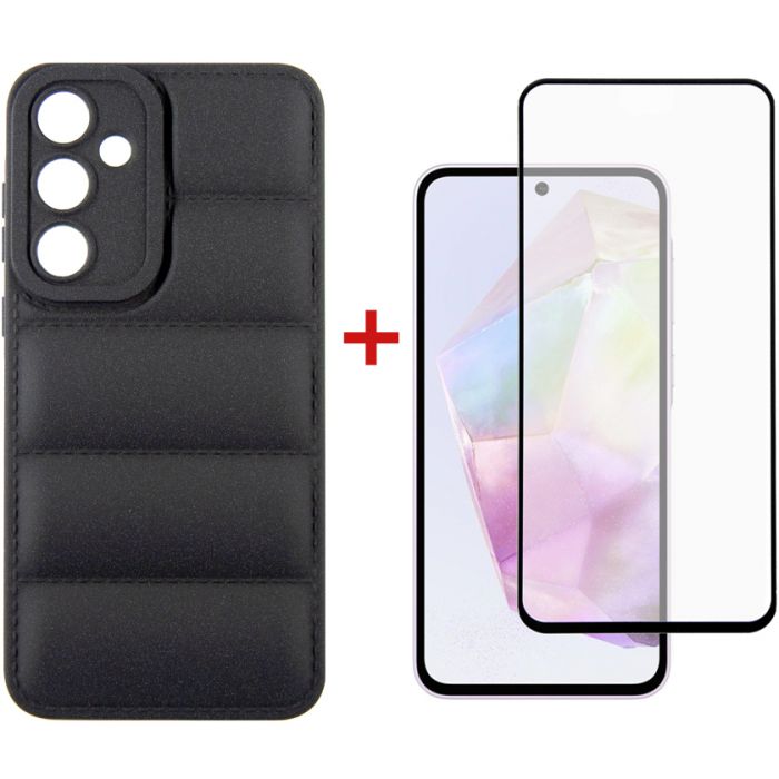 Чохол-накладка Dengos для Samsung Galaxy A35 SM-A356 Black (DG-KM-56) + захисне скло