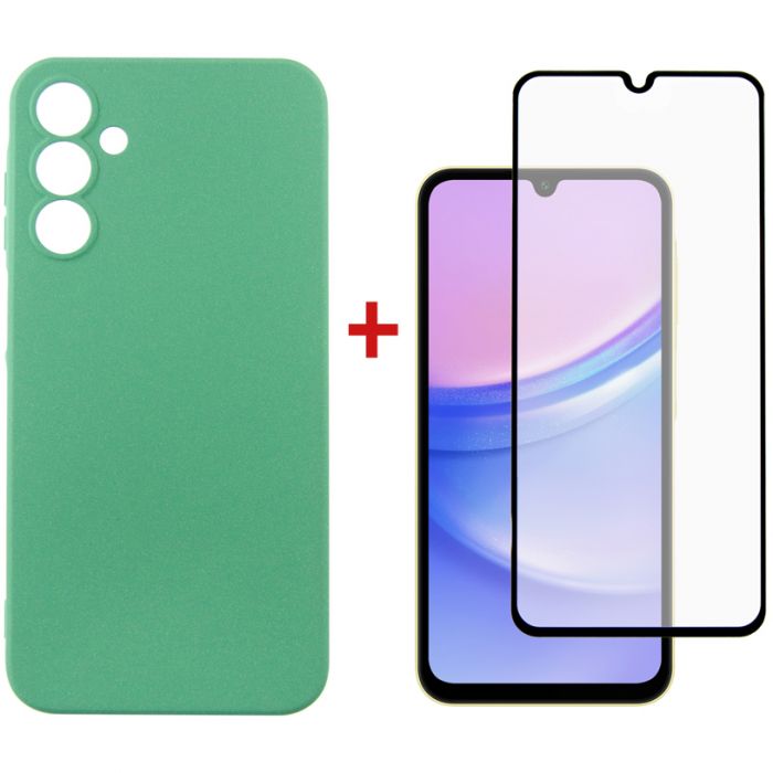 Чохол-накладка Dengos для Samsung Galaxy A15 SM-A155 Mint (DG-KM-59) + захисне скло