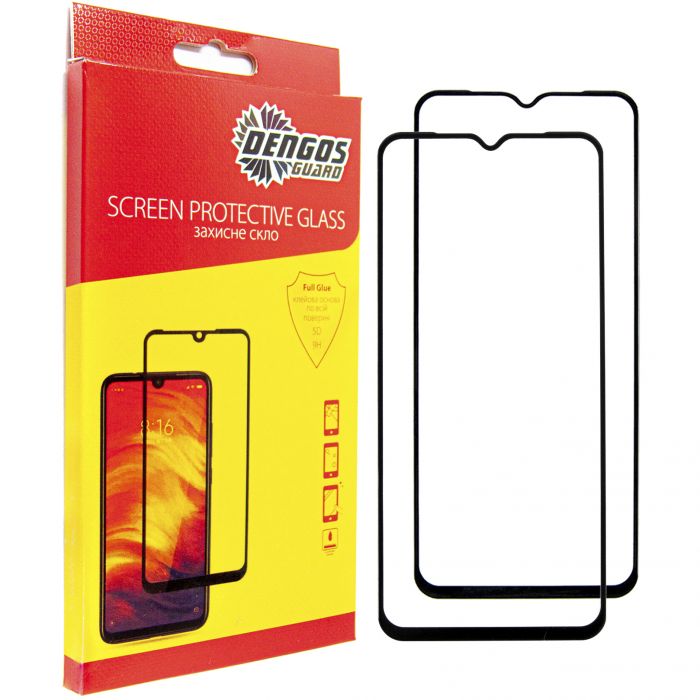 Захисне скло Dengos для Samsung Galaxy A25 5G SM-A256 Black Full Glue (DG-TG2P-12) 2шт