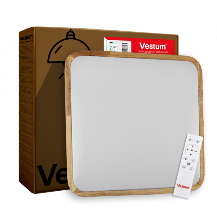 GLOW матовий 60W 391*391*65мм 3000К-6500К з ДК акація