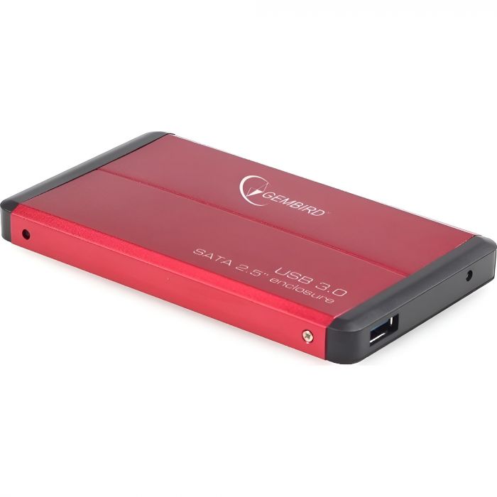 Зовнішня кишеня Gembird для підключення SATA HDD 2.5", USB 3.0, Red (EE2-U3S-2-R)