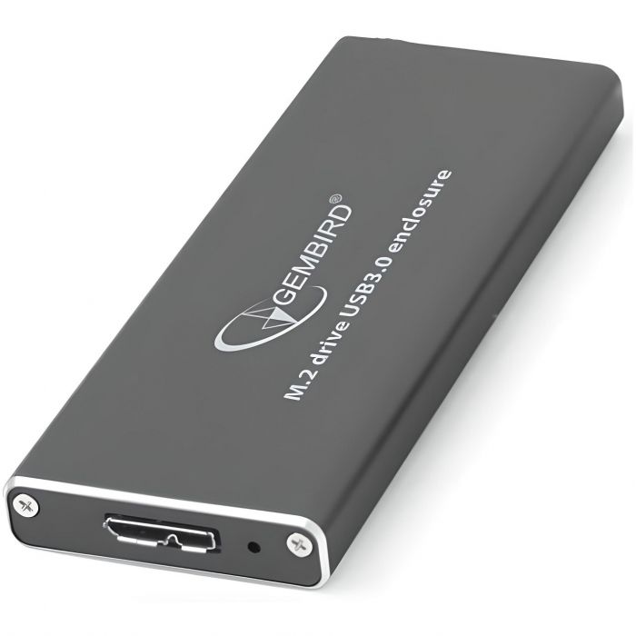 Зовнішня кишеня Gembird для підключення SSD M.2, USB 3.0, алюміній, Black (EE2280-U3C-01)