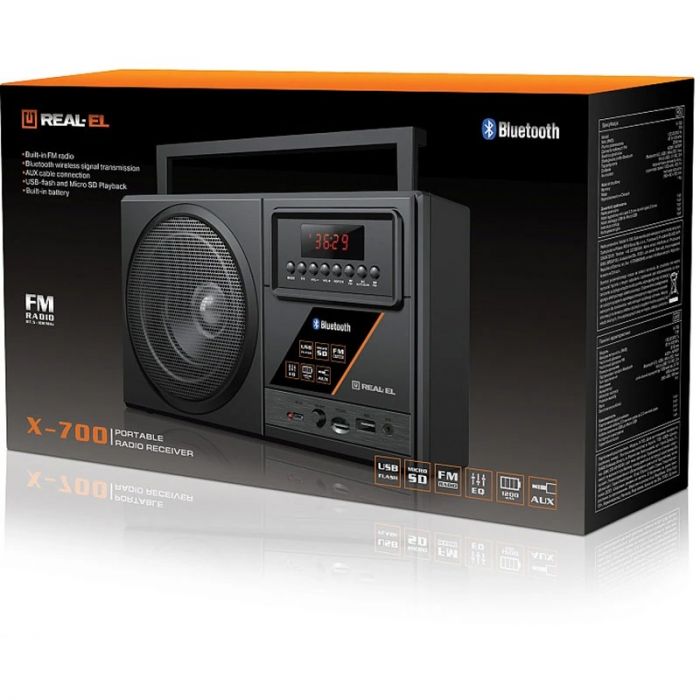 Радіоприймач REAL-EL X-700 Black