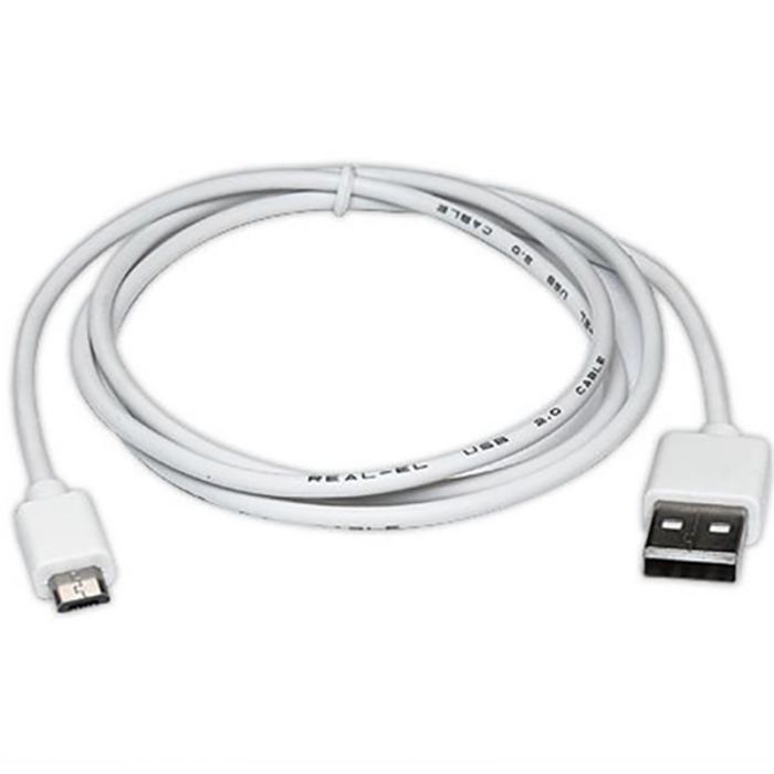 Кабель REAL-EL Pro USB - micro USB V 2.0 (M/M), 0.6 м, білий (EL123500022)
