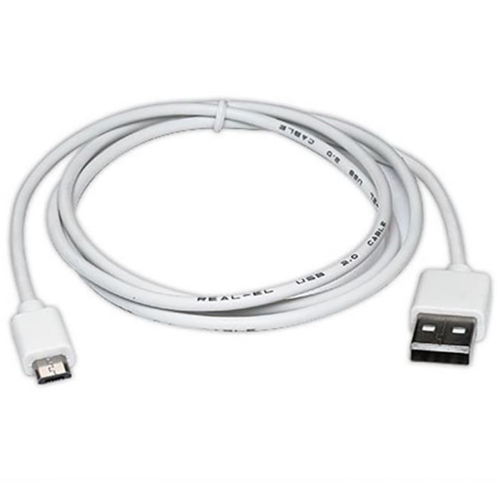 Кабель REAL-EL Pro USB - micro USB V 2.0 (M/M), 1.0 м, білий (EL123500024)