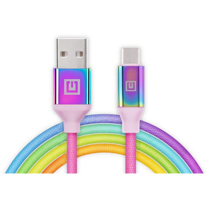 Кабель REAL-EL Premium USB - USB Type-C (M/M), 1 м, Rainbow (EL123500050)