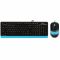 Комплект (клавіатура, миша) A4Tech F1010 Black/Blue