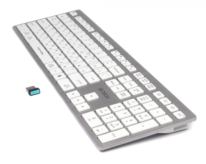 Клавіатура бездротова A4Tech Fstyler FBX50C White