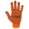 Рукавички трикотажні з ПВХ крапкою р10 Лайт (помаранчеві) GRAD (9442775)