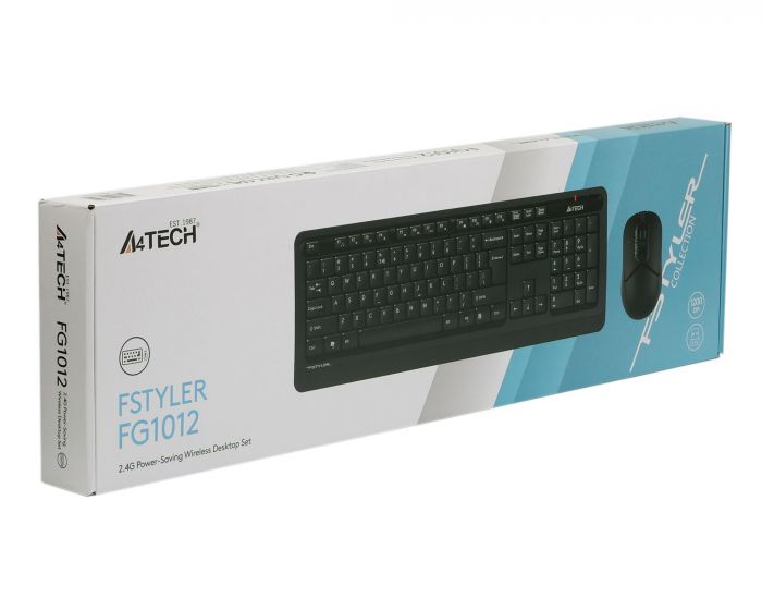 Комплект (клавіатура, миша) бездротовий A4Tech FG1012 Black