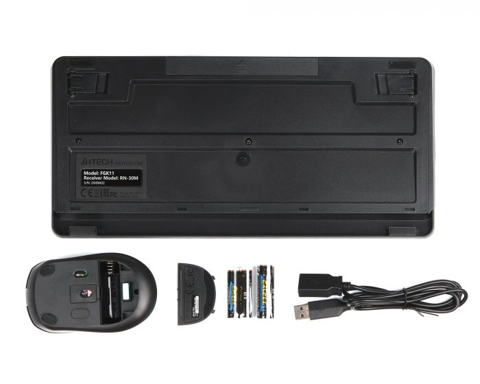 Комплект (клавіатура, миша) бездротовий A4Tech FG1112 Black