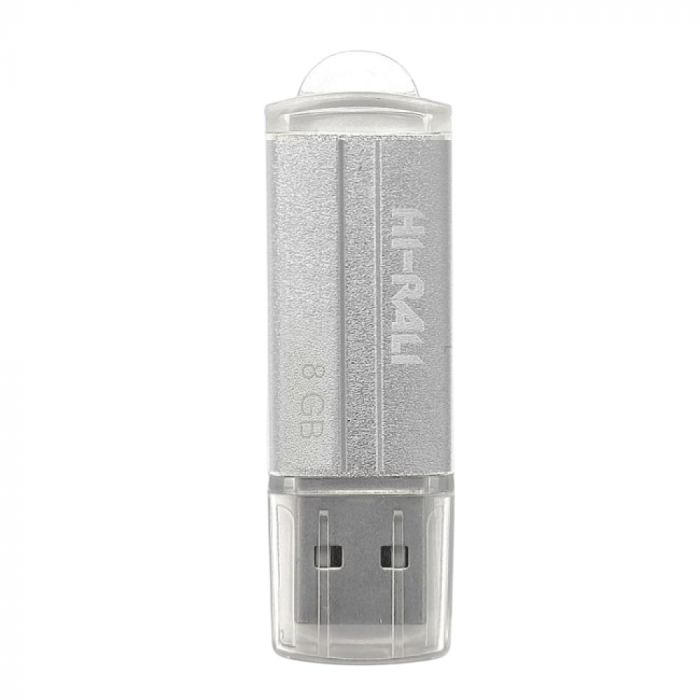 Флеш-накопичувач USB 8GB Hi-Rali Corsair Series Silver (HI-8GBCORSL)