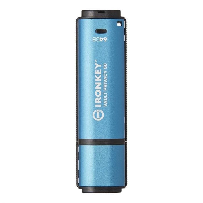 Флеш-накопичувач USB3.2 64GB Kingston IronKey Vault Privacy 50 Type-A Blue (IKVP50/64GB)
