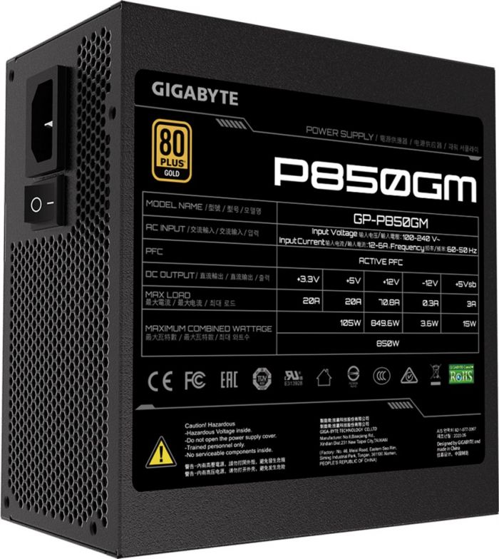 Блок живлення Gigabyte 850W GP-P850GM
