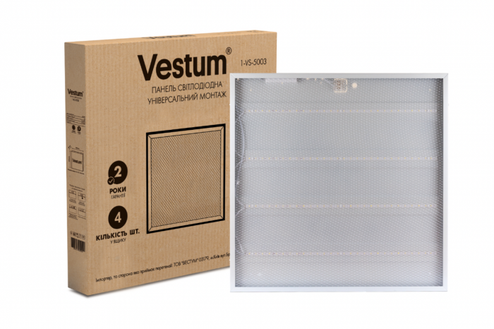 Панель світлодіодна Vestum PRISMA 36W 6500K 220V 600x600 1-VS-5003