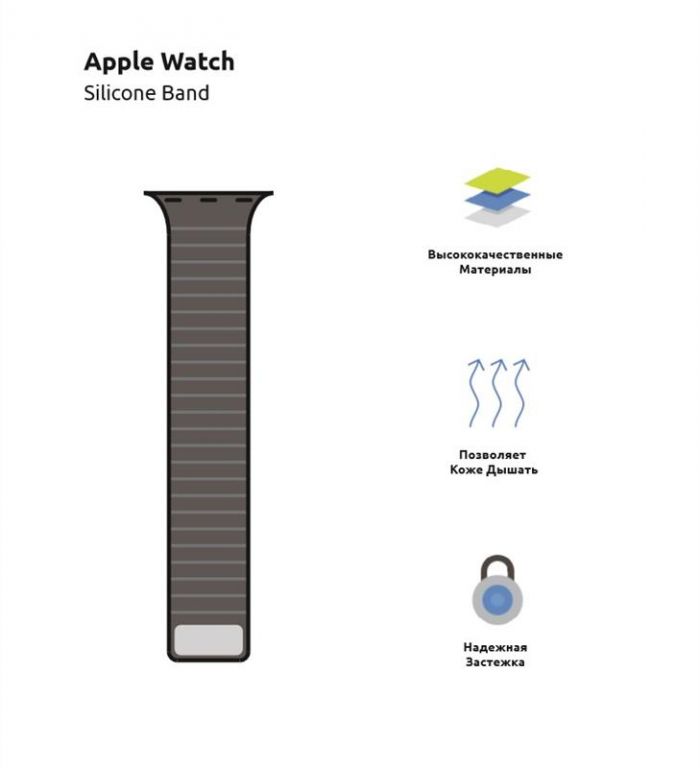 Ремінець Armorstandart Ribbed для Apple Watch 42mm/44mm/45mm Ultraviolet (ARM51982)