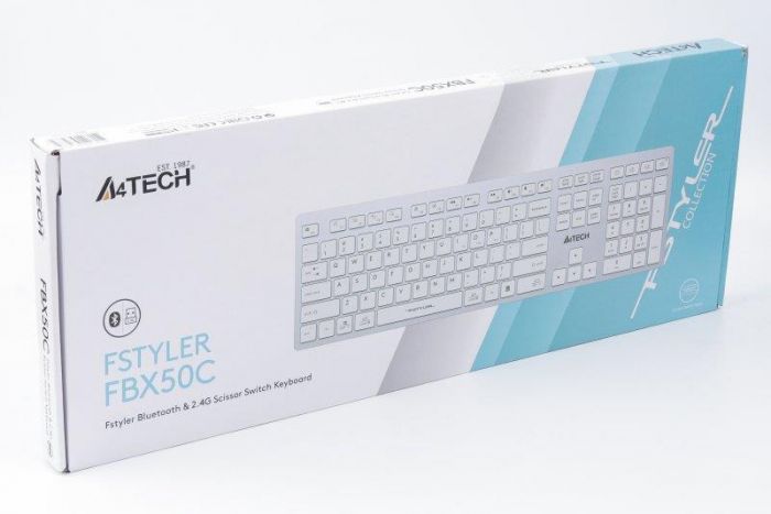 Клавіатура бездротова A4Tech Fstyler FBX50C White