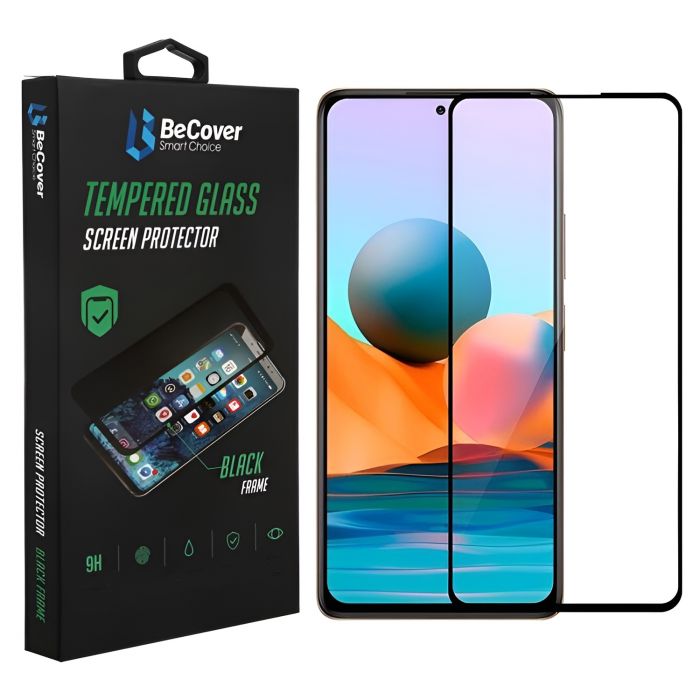 Захисне скло BeCover для Xiaomi Redmi Note 10 5G Black (706653)