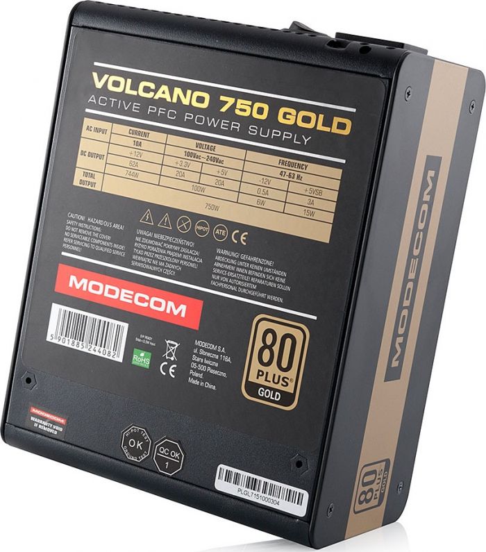 Блок живлення Modecom Volcano 750 Gold (ZAS-MC90-SM-750-ATX-VOLCA)
